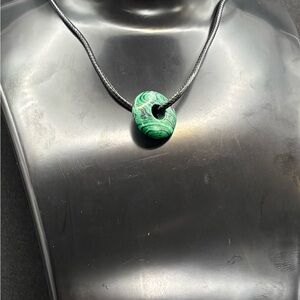 💚 Malachite Donut Pendant Necklace | 💚